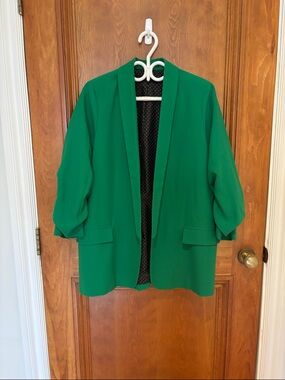 Women's Emerald Open-Front Blazer Jacket